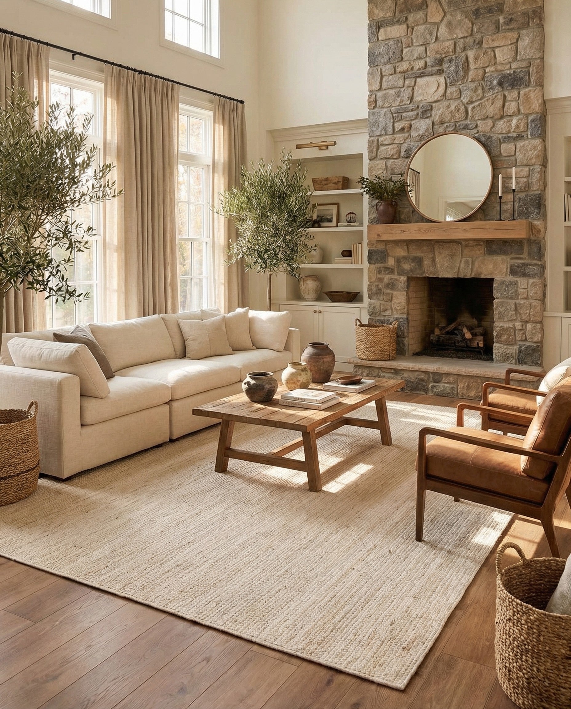 10' x 14' 1 Handmade Braided Jute Rug