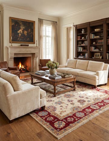 5' 10 x 8' 2 Hand Knotted Ziegler Rug