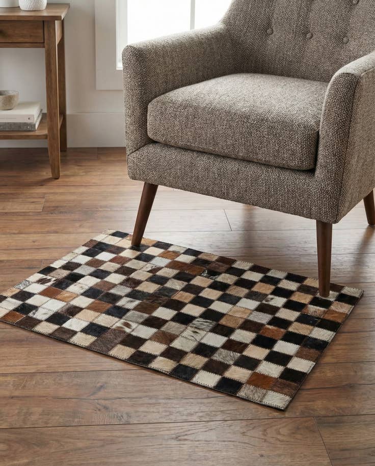 Detail image of 2' x 3' Cowhide Leather Rug