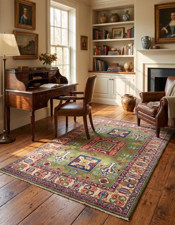 3' 11 x 6' 2 Hand Knotted Kazak Rug