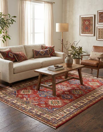 4' 10 x 6' 8 Hand Knotted Kazak Oriental Rug