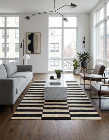 4' 1 x 5' 11 Hand Woven Kilim Modern Wool Rug