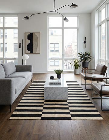 4' 1 x 5' 11 Hand Woven Kilim Modern Wool Rug