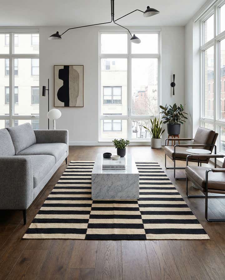 4' 1 x 5' 11 Hand Woven Kilim Modern Wool Rug
