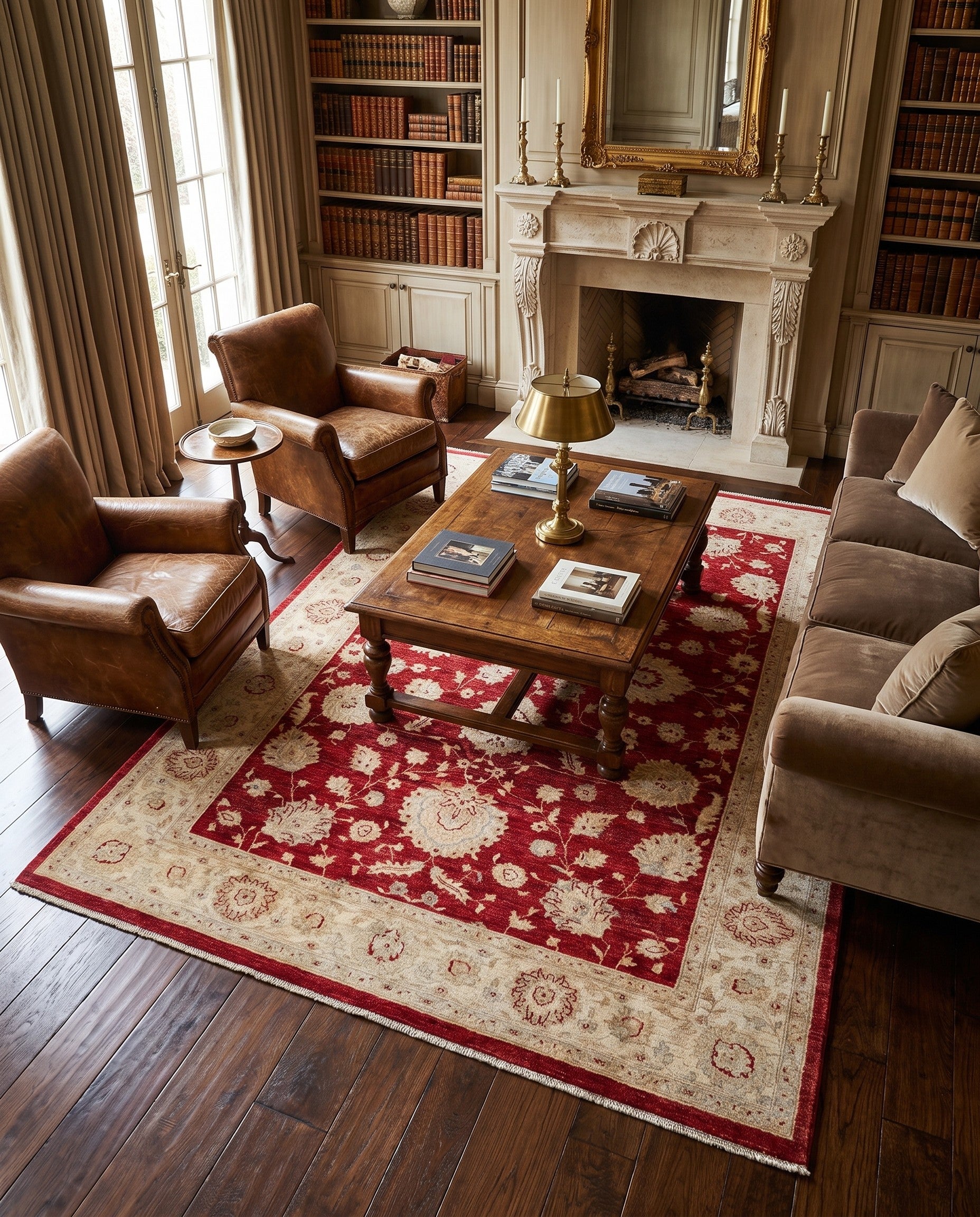 6' 8 x 9' 9 Hand Knotted Ziegler Rug