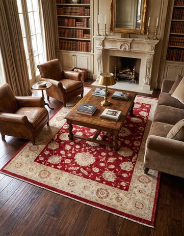 6' 8 x 9' 9 Hand Knotted Ziegler Rug