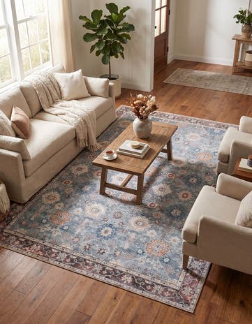 Green Washable Timeless Rug