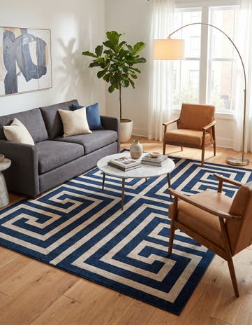 Navy Blue Hera Rug