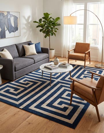 Navy Blue Hera Rug