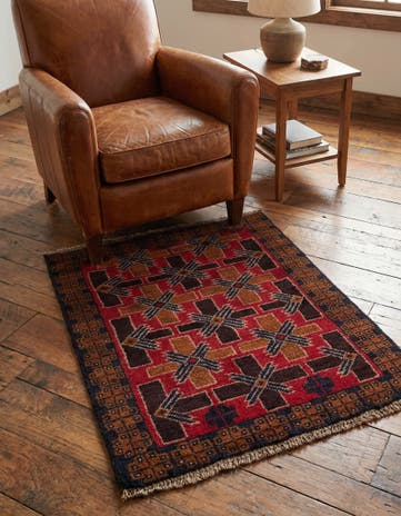 2' 10 x 4' 9 Hand Knotted Balouch Wool Rug