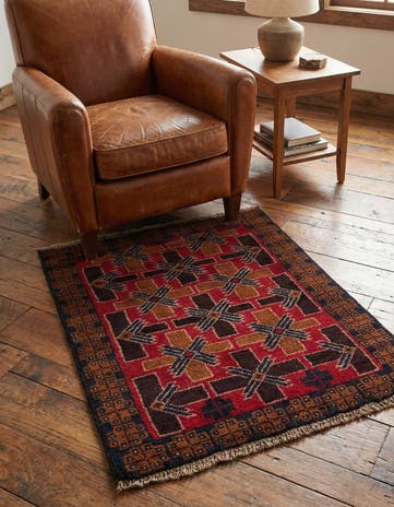 2' 10 x 4' 9 Hand Knotted Balouch Wool Rug
