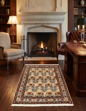 3' 5 x 4' 11 Hand Knotted Bidjar Persian Wool Rug