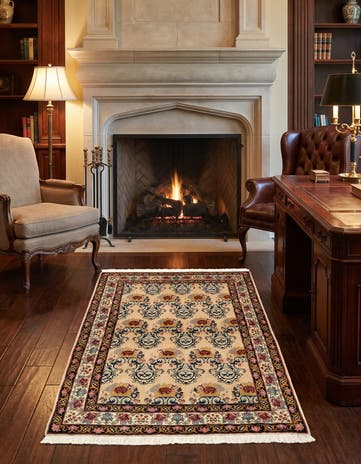 3' 5 x 4' 11 Hand Knotted Bidjar Persian Wool Rug