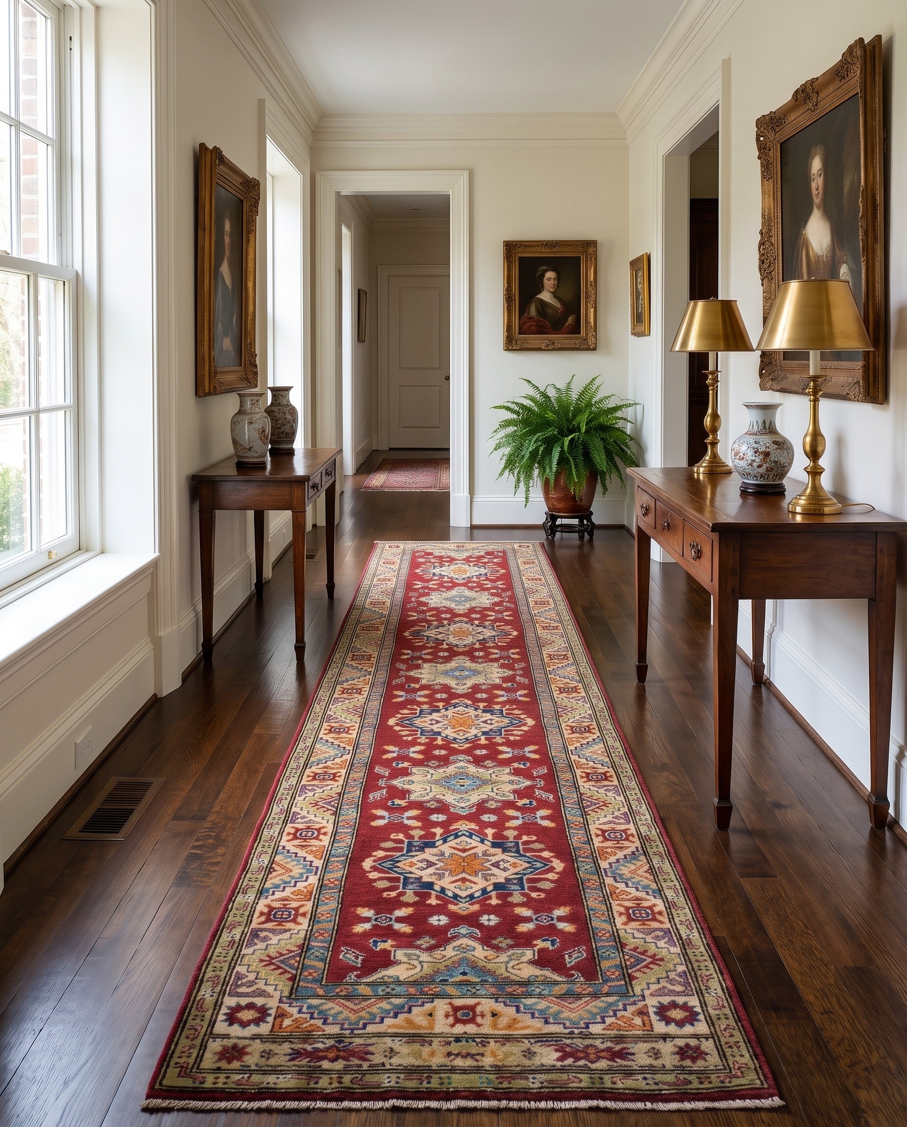 2' 10 x 13' 5 Hand Knotted Kazak Runner Rug