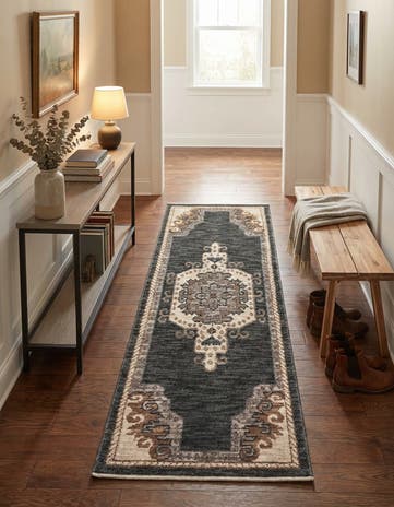 Blue Grand Tradition Runner Rug