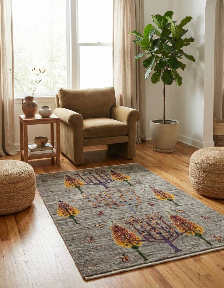 Detail image of 2' 9 x 4' 4 Luribaft Wool Rug