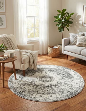 Gray Veneto Round Rug