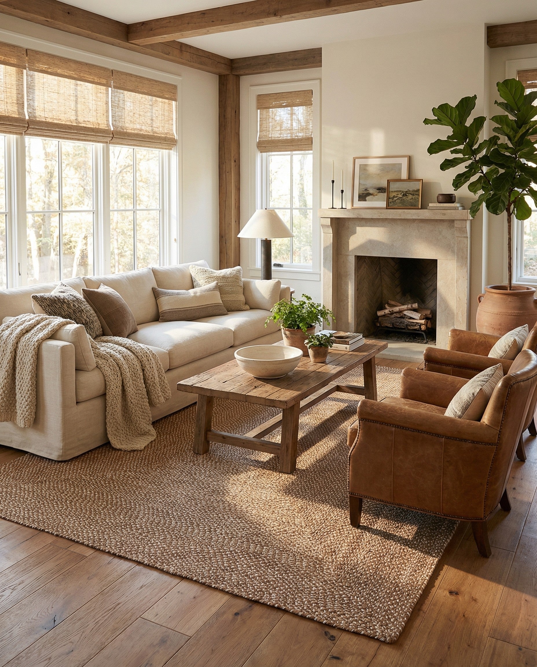 7' 10 x 10'  Hand Tweed Braided Jute Rug