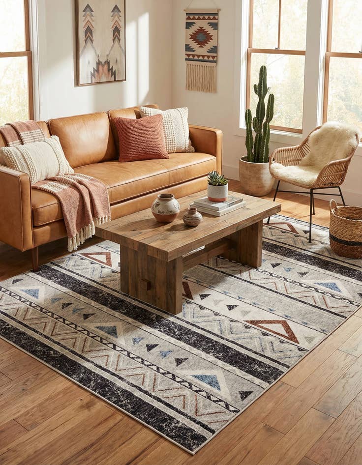 Detail image of 7' 10 x 10' Eco Southwestern Rug