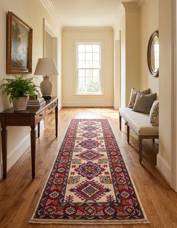 2' 1 x 6' 1 Hand Knotted Kazak Runner Rug