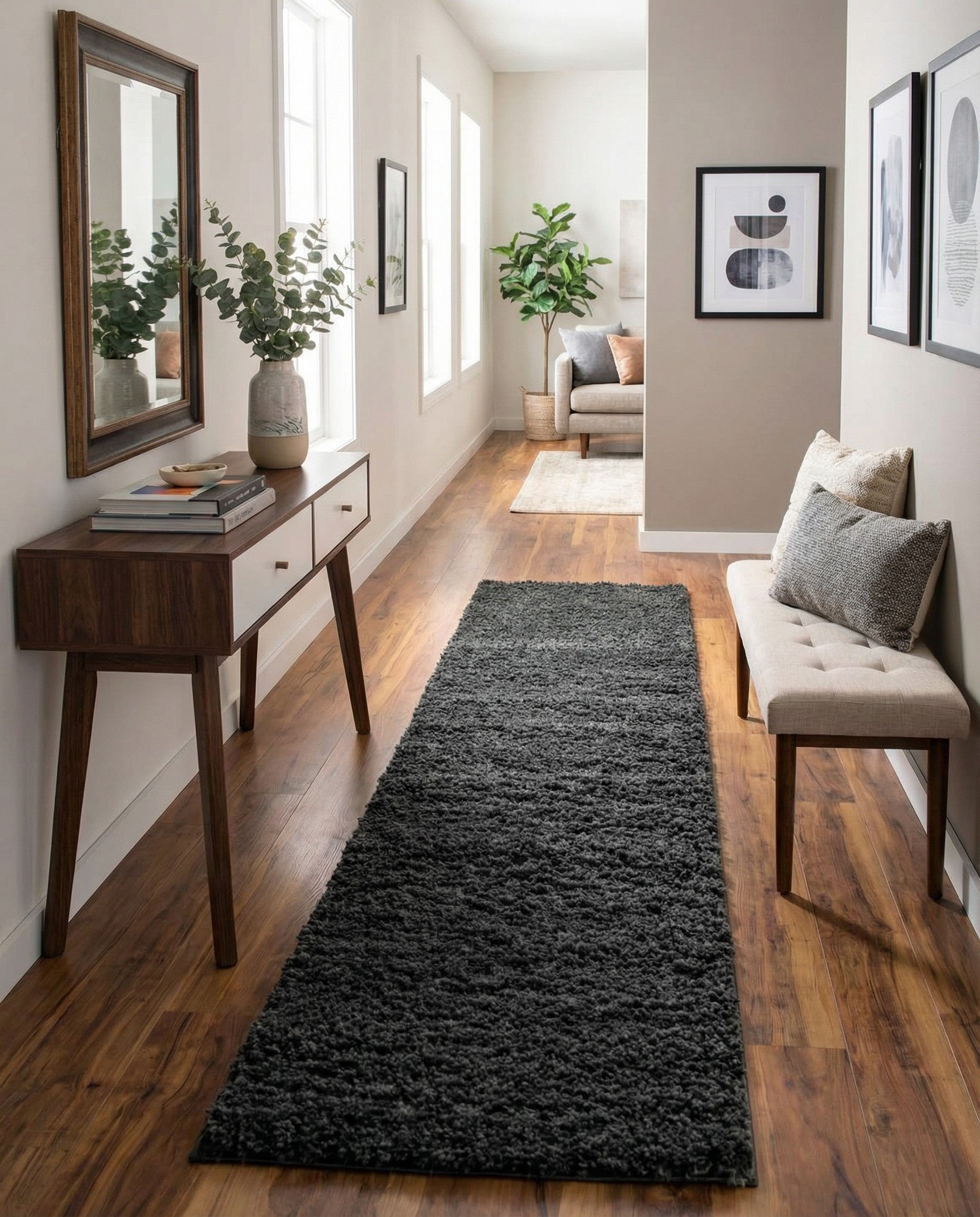 Primary image 2' 6 x 16' 5 Everyday Shag Runner Rug