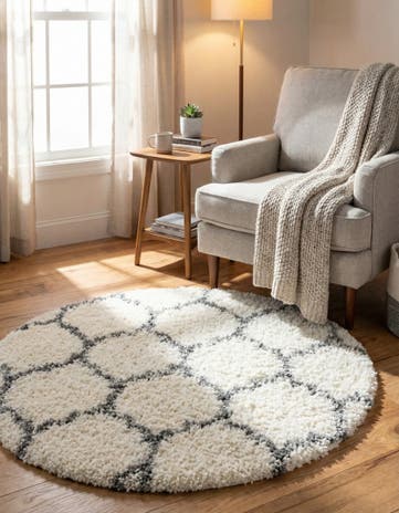 3' 3 x 3' 3 Athena Shag Round Rug
