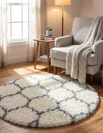 3' 3 x 3' 3 Athena Shag Round Rug