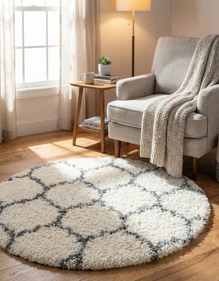 3' 3 x 3' 3 Athena Shag Round Rug