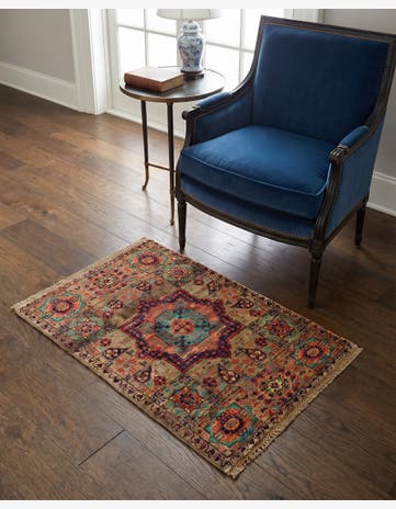 2' x 3' 1 Hand Knotted Mamluk Ziegler Rug