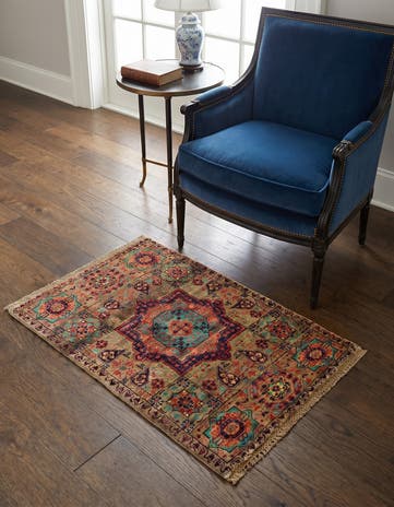 2' x 3' 1 Hand Knotted Mamluk Ziegler Rug