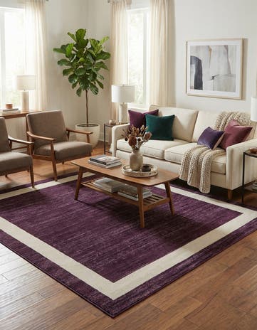 Violet Angelica Square Rug