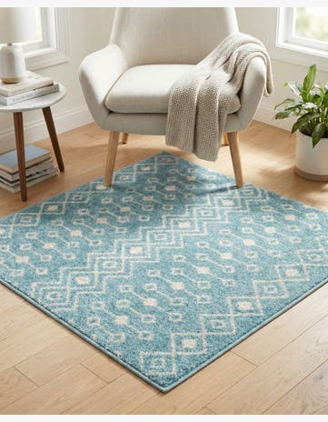3' 3 x 3' 3 Moroccan Trellis Square Rug