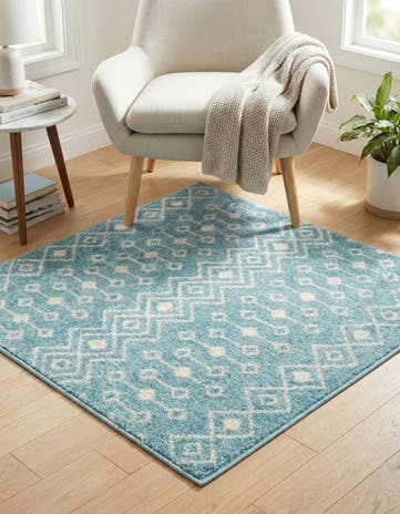 3' 3 x 3' 3 Moroccan Trellis Square Rug
