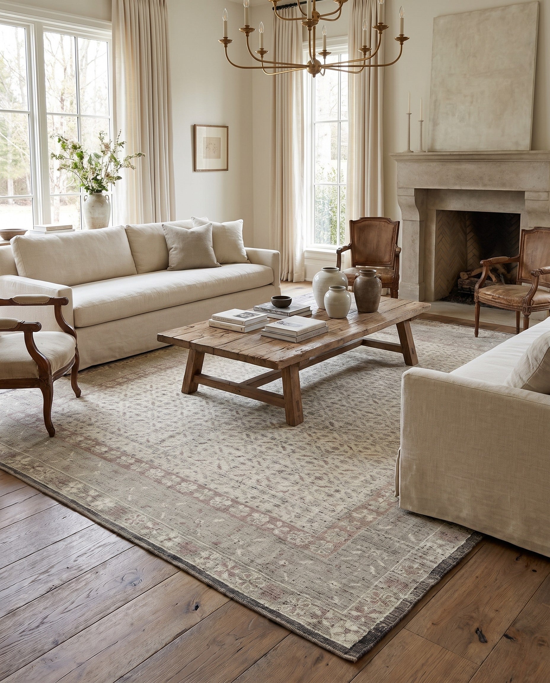 9' 5 x 11' 4 Hand Knotted Oushak Wool Rug