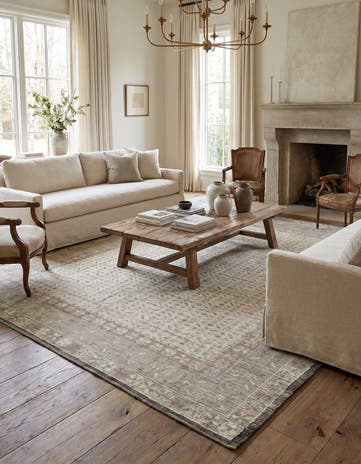 9' 5 x 11' 4 Hand Knotted Oushak Wool Rug