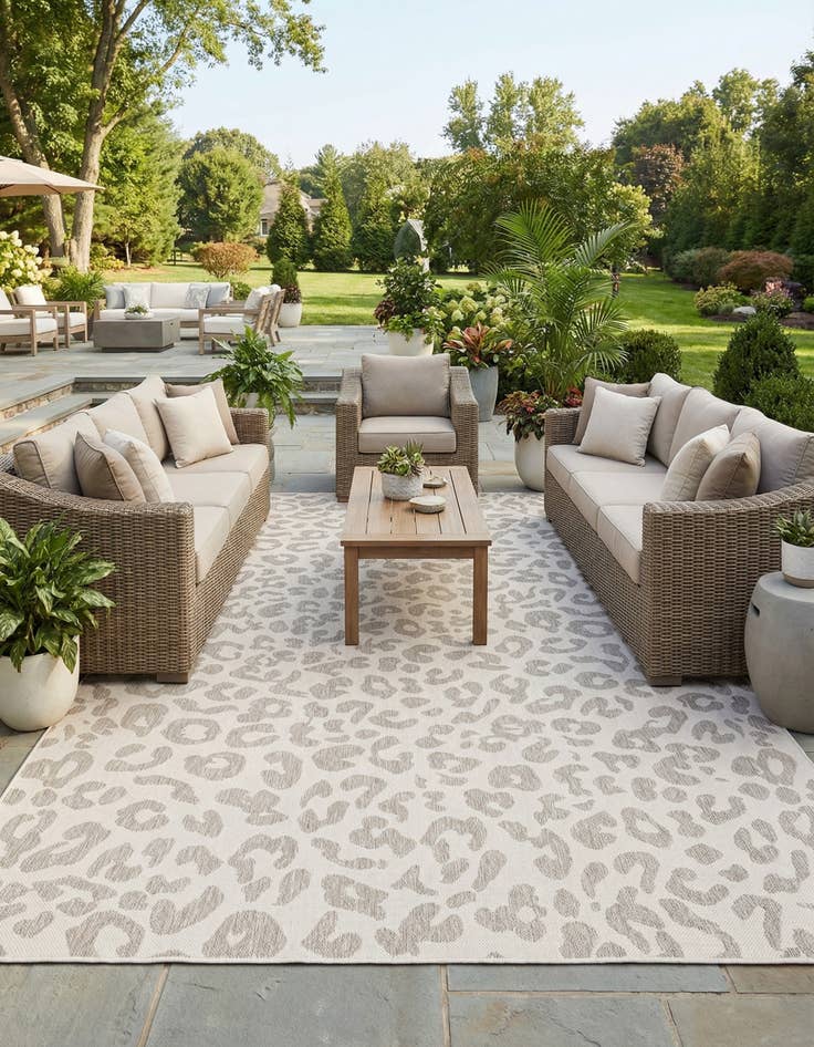 Detail image of 7' 10 x 11' Easy-Clean Safari Indoor / Outdoor Rug