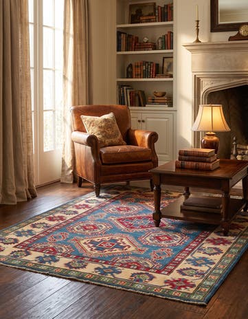 4' 2 x 6' 1 Hand Knotted Kazak Rug