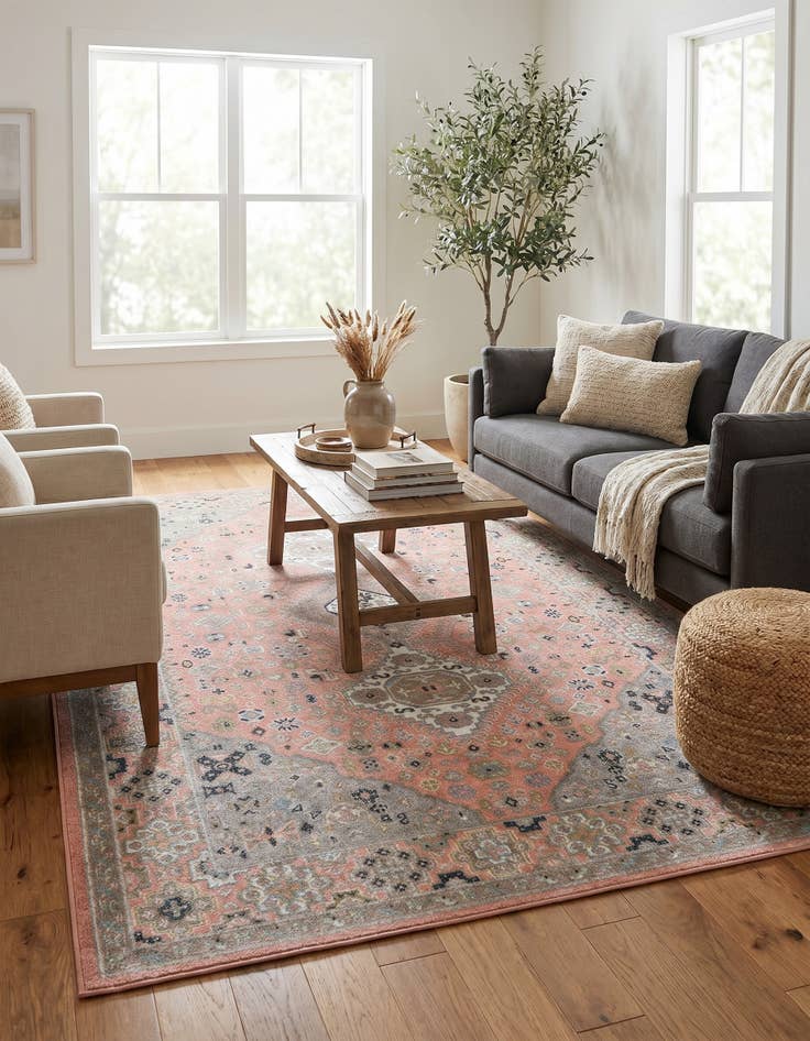 Detail image of 5' 3 x 8' Kamala Washable Rug