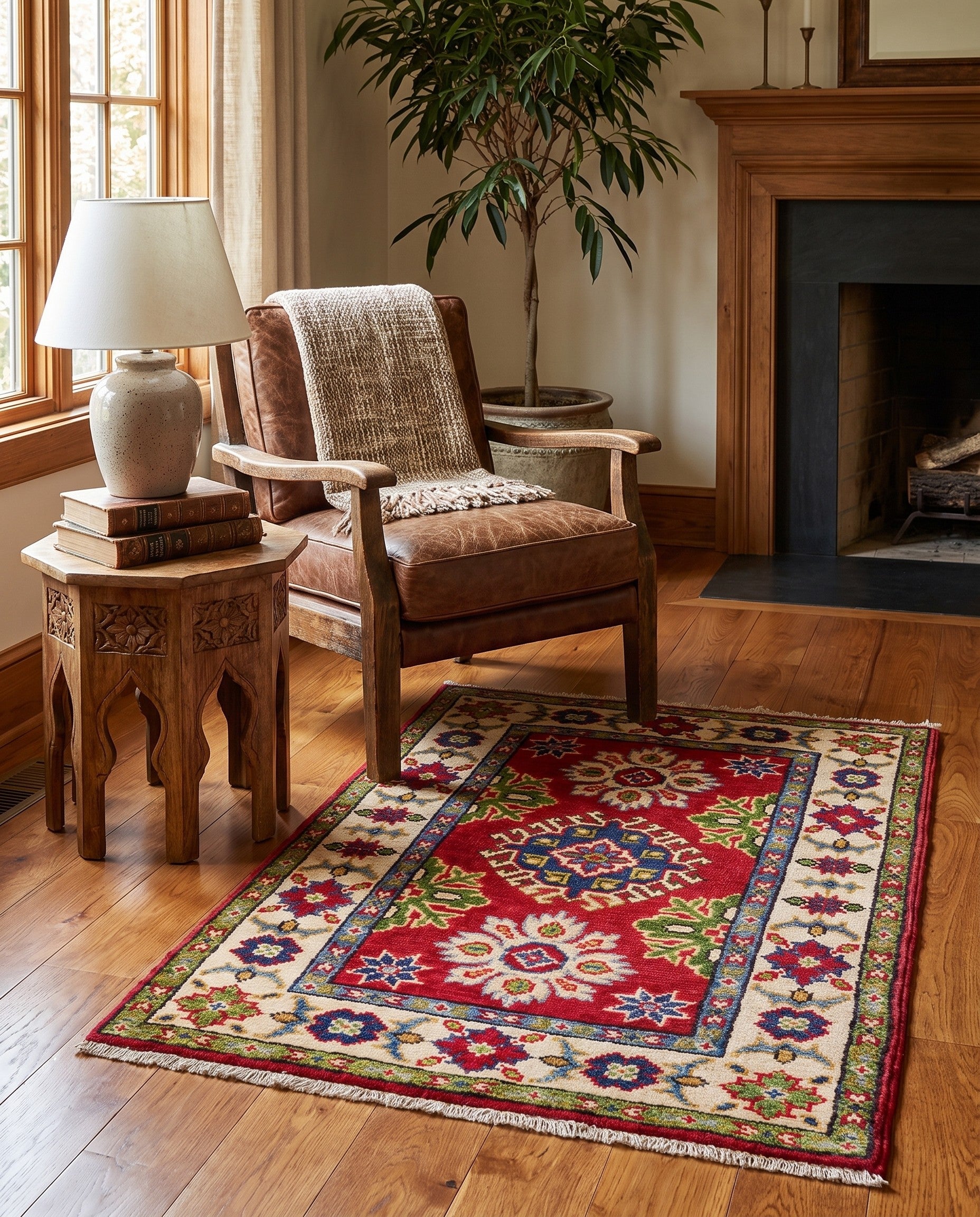 1' 11 x 2' 11 Hand Knotted Kazak Rug