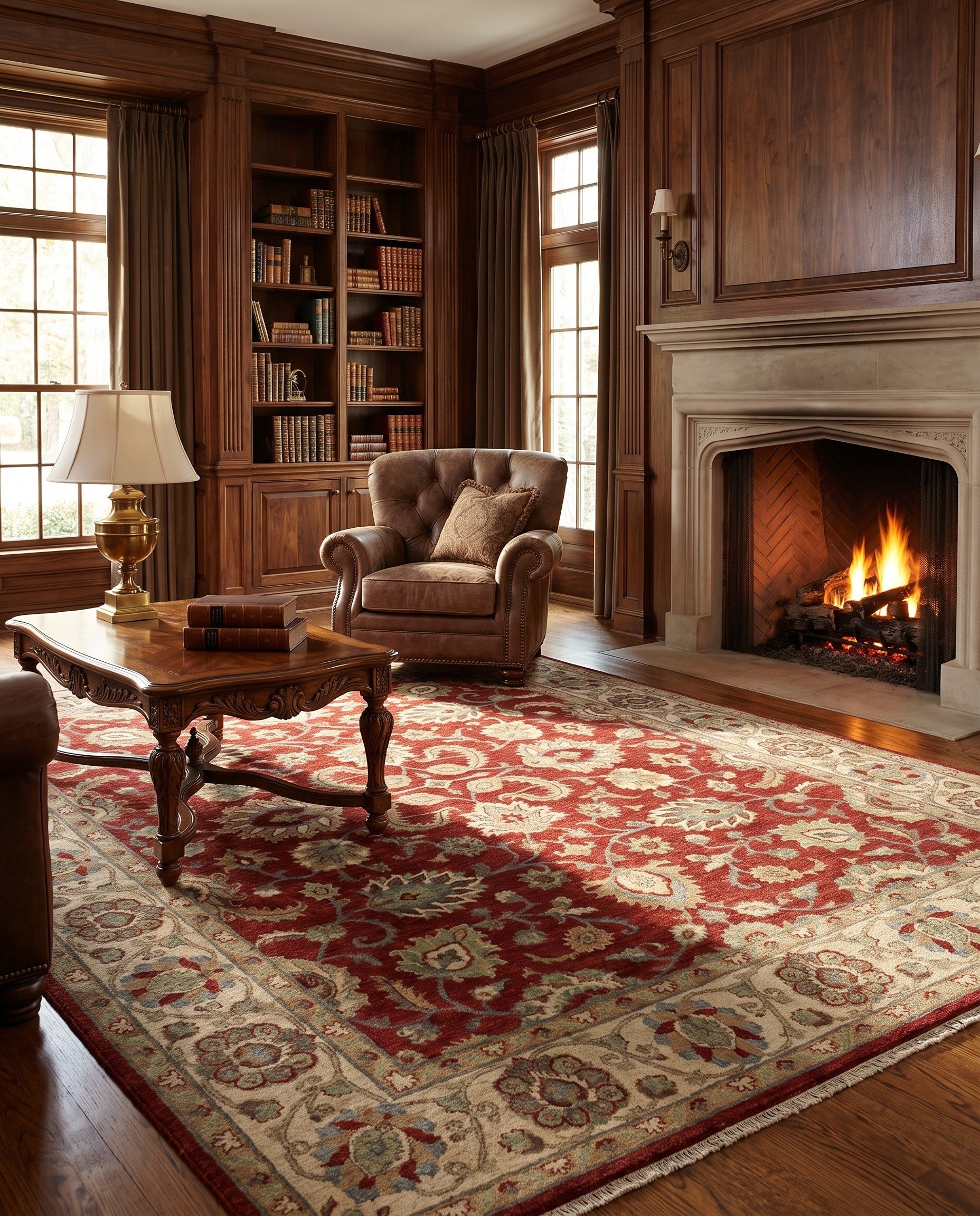 8' x 9' 11 Hand Knotted Ziegler Rug