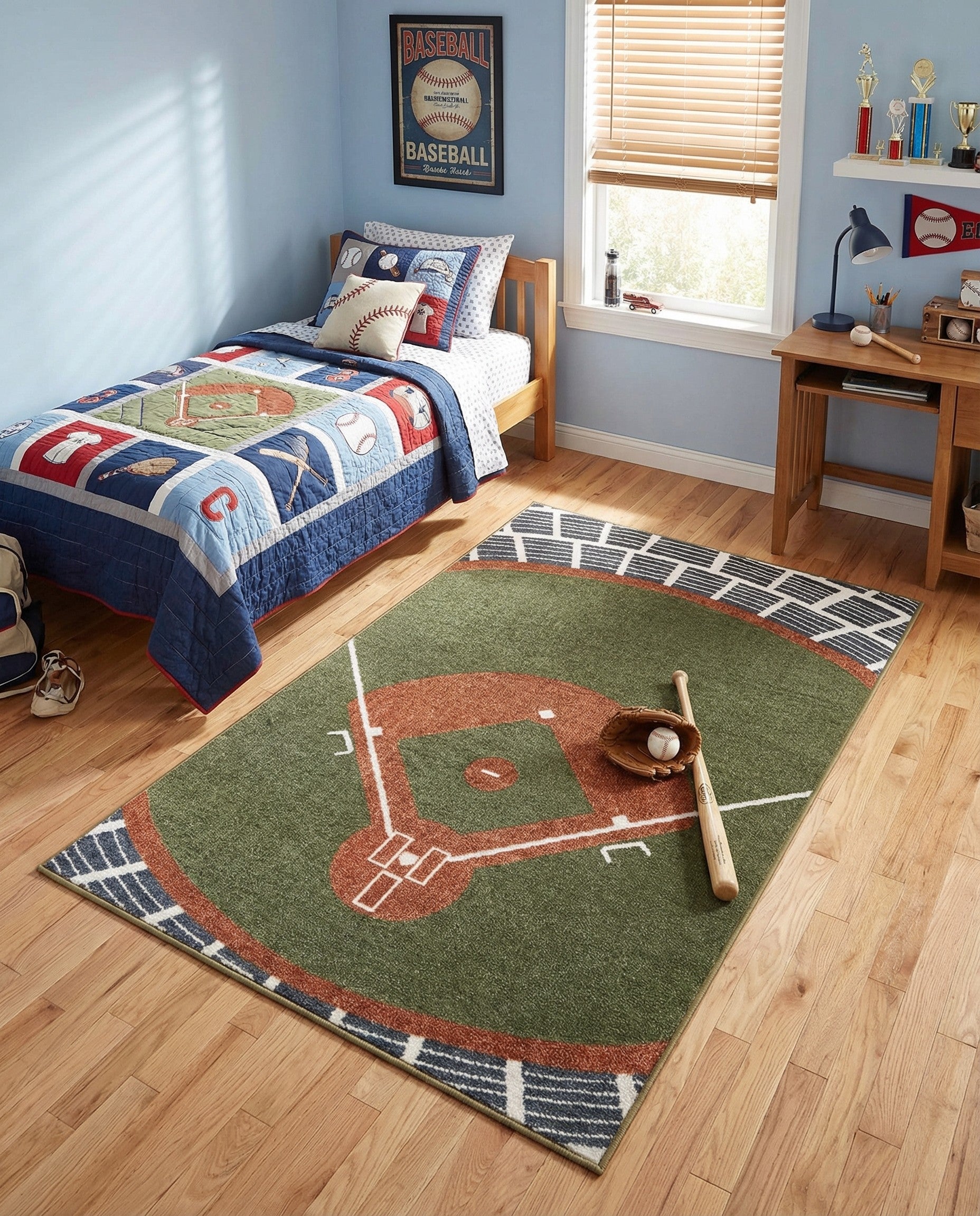 Primary image 3' 3 x 5' 3 Sports Washable Rug