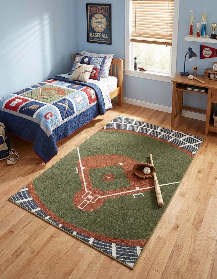 Detail image of 3' 3 x 5' 3 Sports Washable Rug