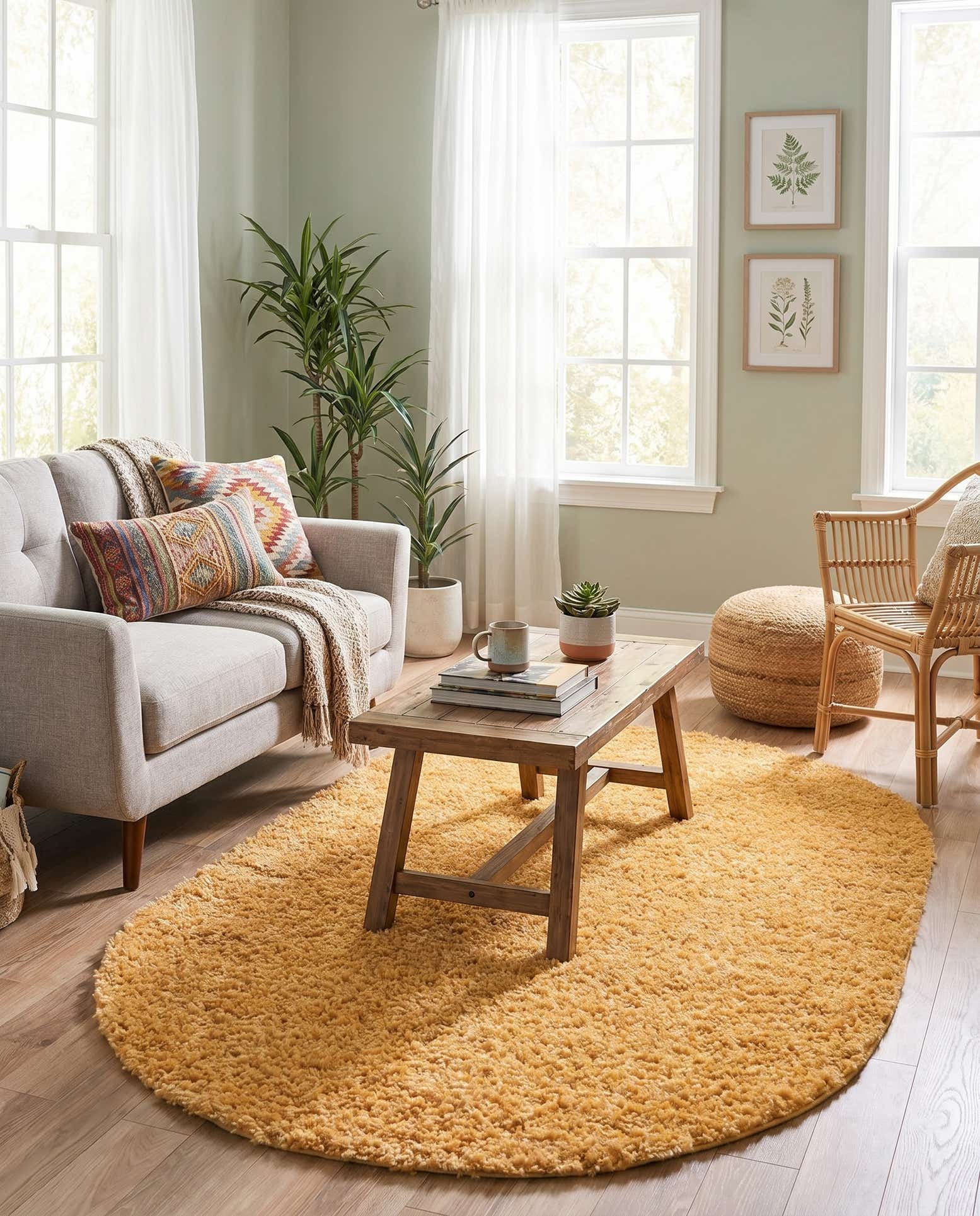 3' x 5' 3 Zermatt Shag Oval Rug
