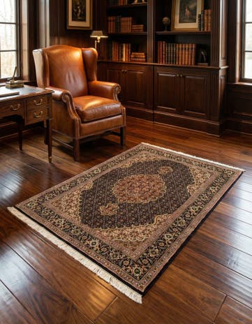 3' 4 x 4' 10 Tabriz Mahi Rug
