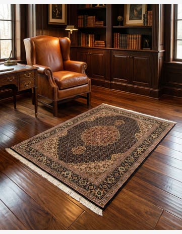 3' 4 x 4' 10 Tabriz Mahi Rug