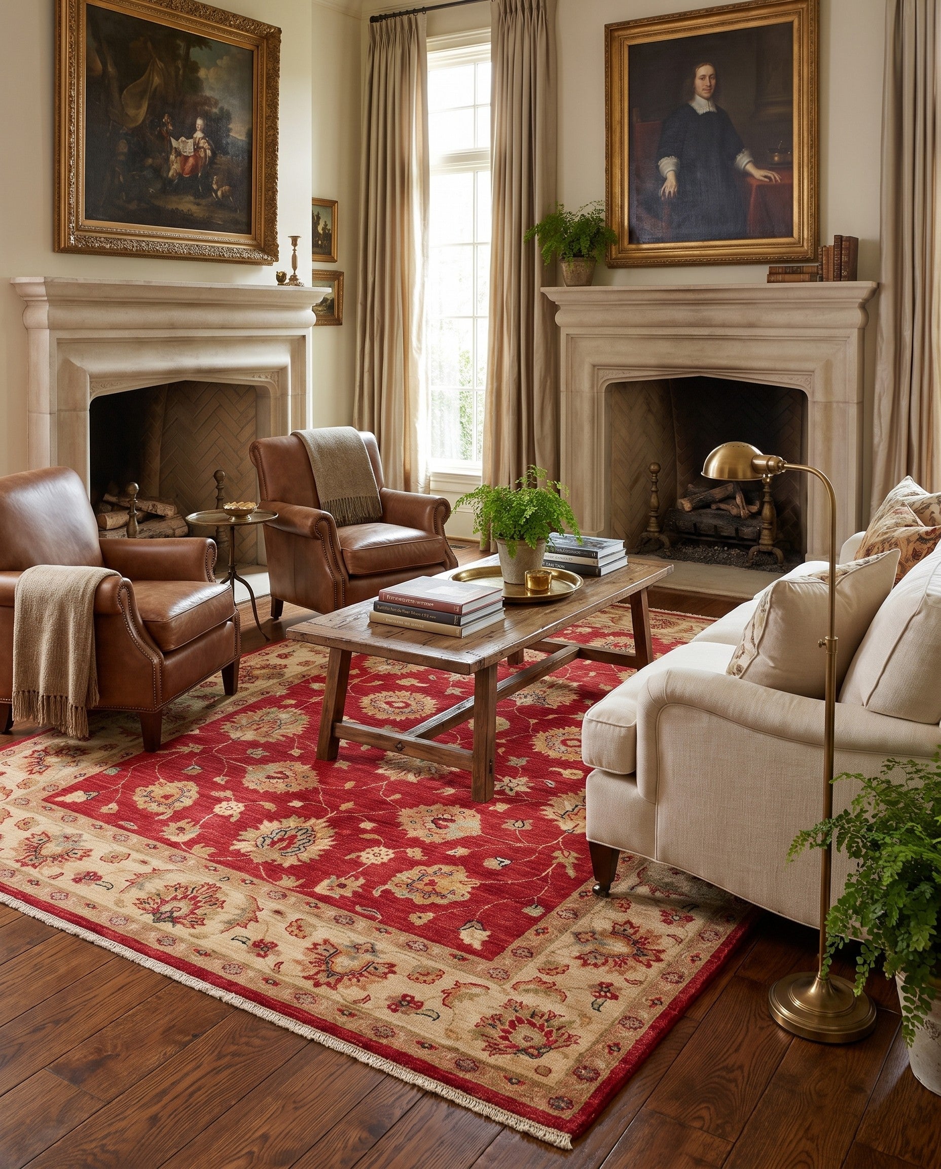 5' 2 x 6' 10 Hand Knotted Ziegler Rug
