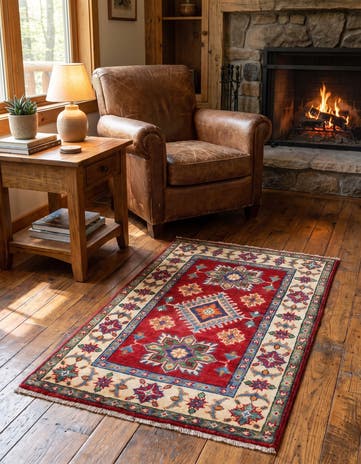 2' x 3' 2 Hand Knotted Kazak Rug