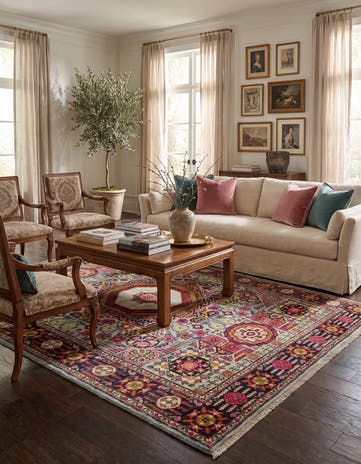 5' 8 x 7' 10 Hand Knotted Mamluk Ziegler Rug
