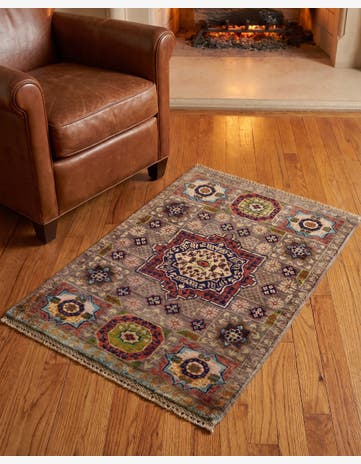 2' 1 x 3' 2 Hand Knotted Mamluk Ziegler Rug