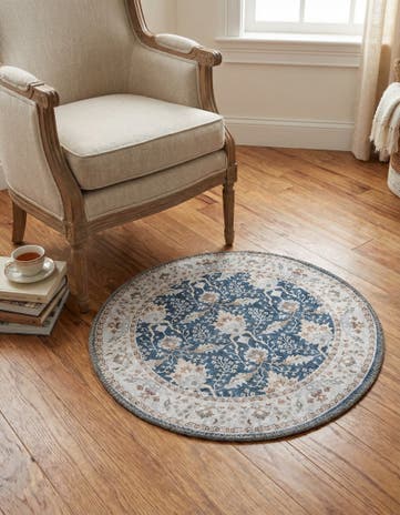 2' x 2' Washable Timeless Round Rug